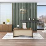 نيو نيرا مكتب 140 سم بني وودي