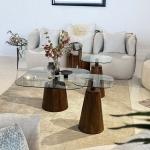 رافين طقم طاولة قهوة وودي