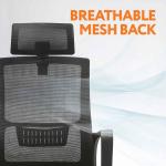 كرسي مكتب شبكي بمسند للرأس وودي