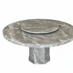 لومار طاولة طعام رخام صناعي بدون كراسي وودي