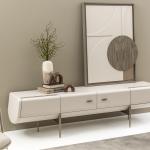 مونجي طاولة تلفزيون كريمي 230 سم وودي