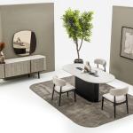 بيليز كرسي قماش بيج وودي