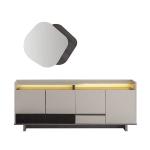 بيلا كونسول مع مرآة كريمي 4 أبواب وودي