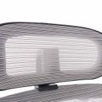 كرسي مكتب مريح شبكي رمادي بمسند ظهر قابل للتعديل وودي