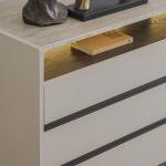 بيلا غرفة نوم 180 × 200 بيج/بني 7 قطع وودي