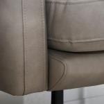 تورينو كنب فردي جلد بيج غامق  وودي