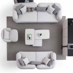 نيو هيرميس كنب 3 مقاعد كريمي 240 سم وودي