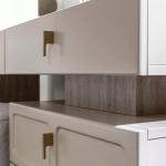 دانتي غرفة نوم 200×200 كريمي 6 قطع وودي