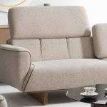 لاروس كنب ثلاثي كريمي وودي