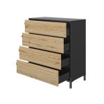 مميزان طقم غرفة نوم 160 × 200 بيج 4 قطع وودي