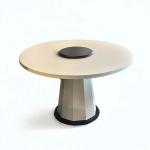 فورزا طاولة طعام دائرية بدون كراسي وودي