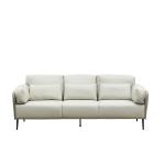 فينا كنب مكتبي ثلاثي جلد بيج وودي