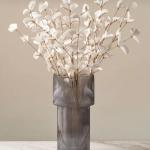 فازة مخططة رمادي وودي