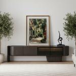 بوليرو طاولة تلفزيون بني 250 سم وودي