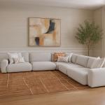 مقعد زاوية جلسة أرضية سعودية كريمي وودي