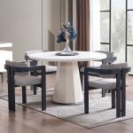 فورزا طاولة طعام دائرية بدون كراسي وودي