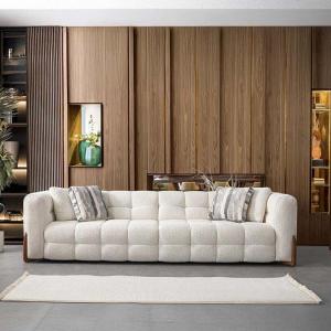 بونيتو كنب 4 مقاعد 294 سم أبيض وودي