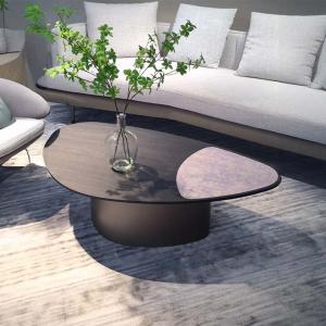 لوني طاولة قهوة بسطح خشبي 120 سم وودي