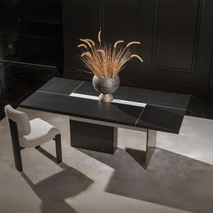 اترو طاولة طعام بدون كراسي وودي - 8-أشخاص