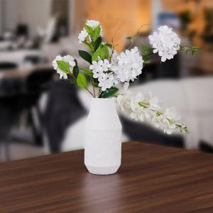 فازة سيراميك صغيرة باللون الابيض وودي