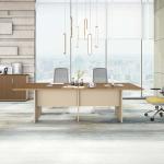 نيو نيرا طاولة اجتماع بني 280 سم وودي