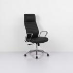 ايثان كرسي إداري فاخر جلد أسود بمسند ظهر عالي