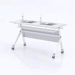 مكتب قابل للطي أبيض وودي