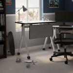 ترافو مكتب بعجلات رمادي وودي - 180, 50