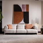 سان فيتو كنب 4 مقاعد كريمي 260 سم وودي