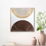 لوحة الصوف الذهبية 80*80 قماش وودي