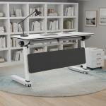 بلانك مكتب منزلي قابل للطي وودي - 160, 60