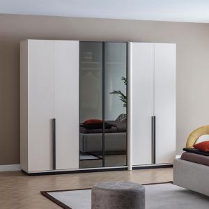 بونتي دولاب ملابس 6 ابواب كريمي وودي