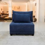 طقم كنب ليدز أزرق وودي