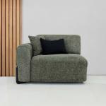 فيولا كنب يد يسار فردي أخضر وودي