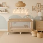 سرير أطفال قابل للطي بعجلات متحركة بيج