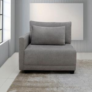 ليدز كنب فردي يد يسار رمادي وودي