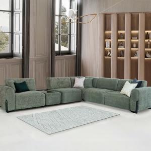 فيولا طقم كنب زاوية أخضر وودي