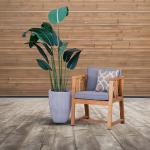 مركن أشجار مخطط كبير وودي