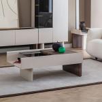 بونتي طاولة قهوة كريمي وودي