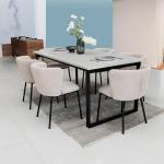 تورينو طاولة طعام 6 أشخاص بدون كراسي وودي