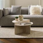 ريفولي طاولة قهوة ترافرتين بيج وودي