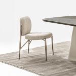 مونجي كرسي قماش بيج وودي