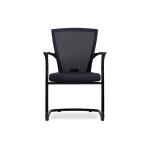 هايون كرسي زوار متعدد الألوان وودي - أسود