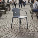 ميتا كرسي أنيق للحدائق والمقاهي - رصاصي M