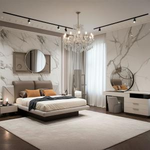 الاسكا طقم غرفة نوم كريمي 180×200 سم 7 قطع وودي