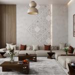 ديوان طاولة جانبية جلسة أرضية 35*35 سم بني وودي