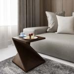 ديوان طاولة جانبية جلسة أرضية 35*35 سم بني وودي