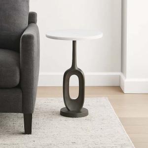 سيرا طاولة خدمة بقاعدة معدنية باللون الرمادي