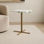 أوبتيما طاولة خدمة بقاعدة معدنية وودي