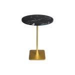ليون طاولة خدمة باللون الذهبي - رخام أسود